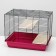 Cage for chinchillas "Pigzon" No. 8 with 2 wooden floors, collapsible, 58x40x48 cm, raspberry