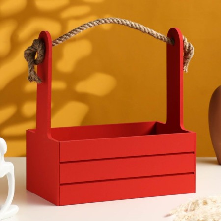 Box - Kashpo wooden 25x15x30 "September 1" Red-2