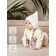 Hat on the ties Children's Amarobaby Pure Love Elf, size 38-40 cm, milk color