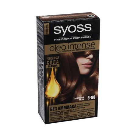 Hair dye Syoss oleo intense, without ammonia, shade 6-80 Golden blond blond-4