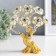 Souvenir from the evil eye "Blooming tree" gold, white 13x5x18 cm