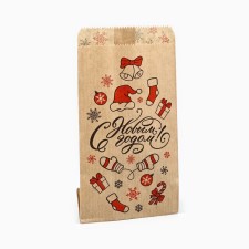 Package Package package, craft, “Happy New Year!”, 8 x 16 cm without a window, New Year