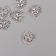 Decor for creativity Metal "Snowman with Clover" silver set 6 pcs 1.1x1.4 cm