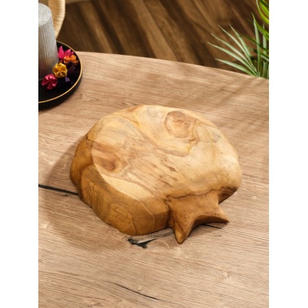 Board "Sea sink" Jati tree, 25x25x5 cm, col. brown-3