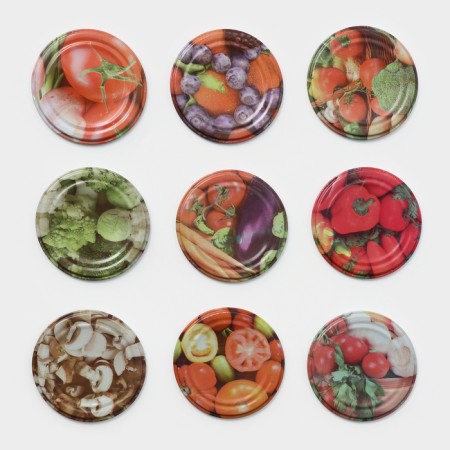 Conservation cover "Elites", SKO-82 mm, varnished, packaging 50 pcs, color mix-3