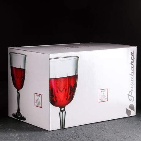 A set of glass glasses for the wine Karat, 415 ml, 6 pcs-1