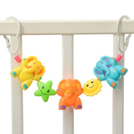 Stretching to a stroller/crib "Elephants", 3 toys, color mix, crush me-6