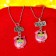 Kulons "Demetrines" owls, colored in silver, 45 cm