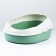 A tray for cats with an side without a Cosmo grid 51.9 x37.8 x 21.3 cm, green