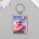 Acryl key a "pink snake" 3.5x5 cm