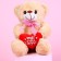 Soft toy "You are in my heart", Bear, Mix color