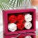 Soap roses, white and red, set of 6 pcs.