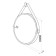 Mirror Uperwood Round, 80 cm, LED backlight, sensor, brown belt