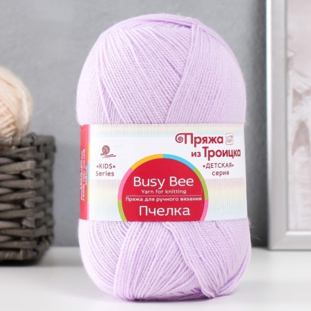 Yarn "Bee" 100% acrylic 500m/100g (333, blueberry ice cream)