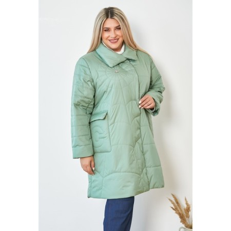 Female coat, size 54, green color-4