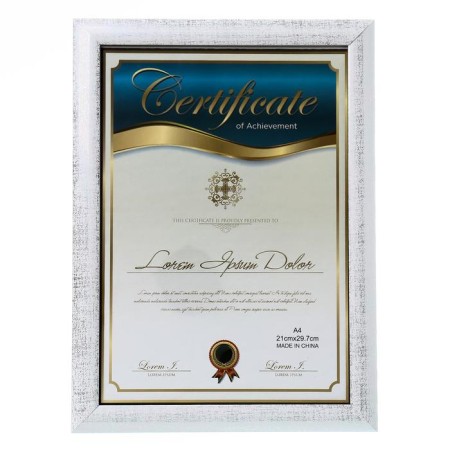 Photo frame plastic A4 Format "Silver Patina on White" 33x24 cm-3