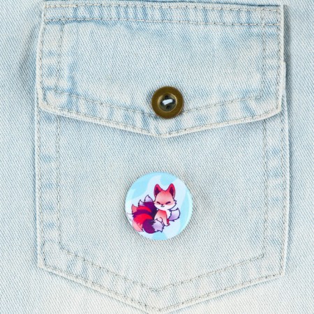 Metal icon, sunset "Cute anime", d = 2.5 cm, mix-15