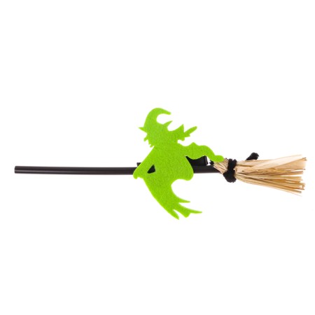 Hair clamp "Witch on a broomstick", Mix color-3