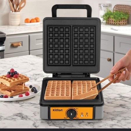 Belgian waffle waffle KitFort KT-1694, 1200 W, cord 0.6 m-3