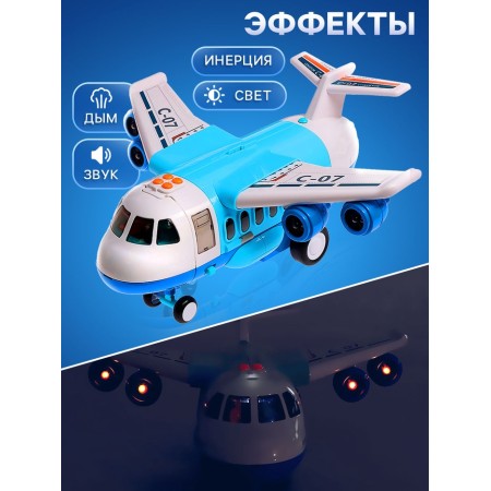 Parking children's “Fire patrol”, plane, 6 cars, light, sound, smoke-4