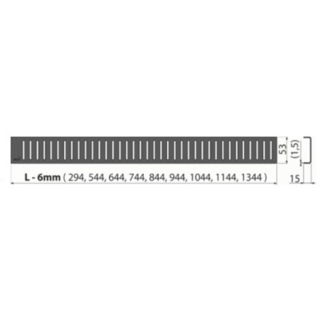 ALCADRAIN DESIGN-650LN, 300 mm, black matte grate-1