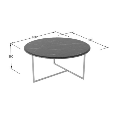 Magazine table "Majore", 800 × 800 × 390 mm, color black marble-1