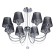 Causengers "Federica" ​​8x40W e14 chrome