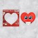 Valentine with a screw -layer "I like you" heart, 10 × 10 cm
