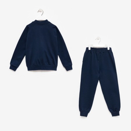 Set for a boy (jumper, cocoon), dark blue color, height 116 cm-7