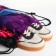 Back for shoes on the lace, purple color/multi -colored