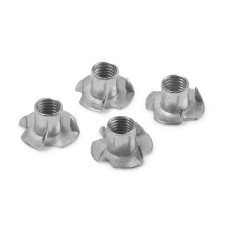 Гайка СТРОЙБАТ, мебельная, забивная, DIN1624, оцинкованная, М10, 4 шт