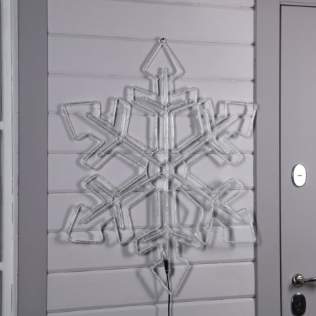 LED figure "Snowflake", 90 cm, Duralight, 280 LED, 220 V, blinking, glow of white/blue-1