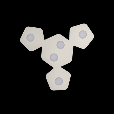Ceiling light mantra area, GX53, 5x9W, 711x633x40 mm, color white color-1
