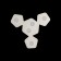 Ceiling light mantra area, GX53, 5x9W, 711x633x40 mm, color white color