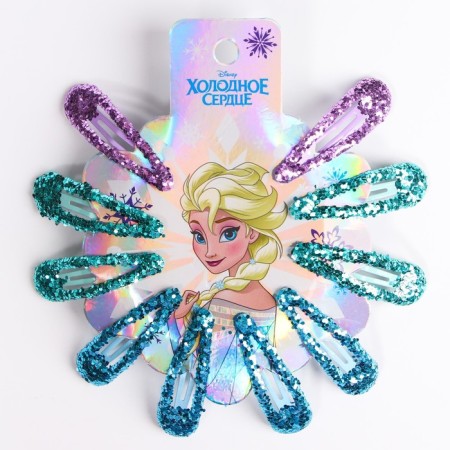 Hair hair clip, 10 pieces, cold heart