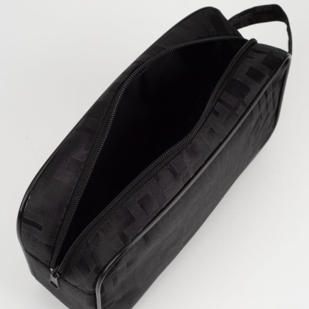 Lightning cosmetic bag, external pocket, black color-2