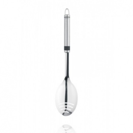 Spoon with brabantia profile slots, steel color, 35.5 cm