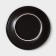 Porcelain plate Carbone, D = 20 cm, black color