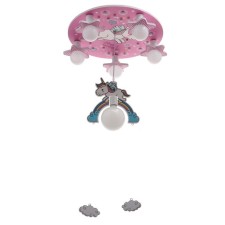 Chandelier 86207/6 E27 40W pink-white 50x50x24 cm Bayerlux