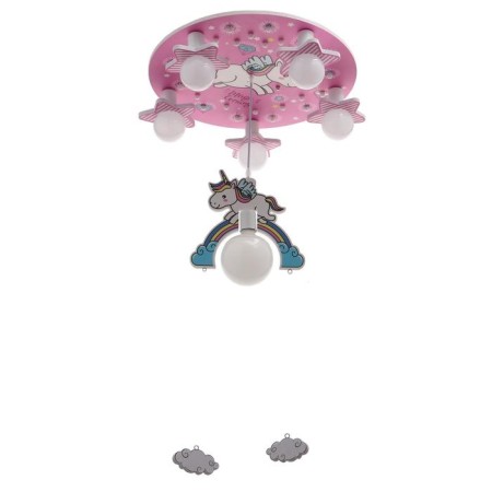 Chandelier 86207/6 E27 40W pink-white 50x50x24 cm Bayerlux