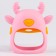 Teether for teeth "deer", silicone, pink color