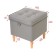 Ebi Pouffer, 400x400x420, Gray leatherette