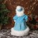 Snow Maiden "in a fluffy fur coat, with a flashlight" moves, with a backlight, 40x20 cm, blue