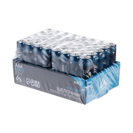 Alkalin battery (alkaline) Luazon, AAA, LR03, set 40 pcs-4