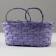 Wicker basket, d25 x 17 x 11/18 cm, purple, bamboo