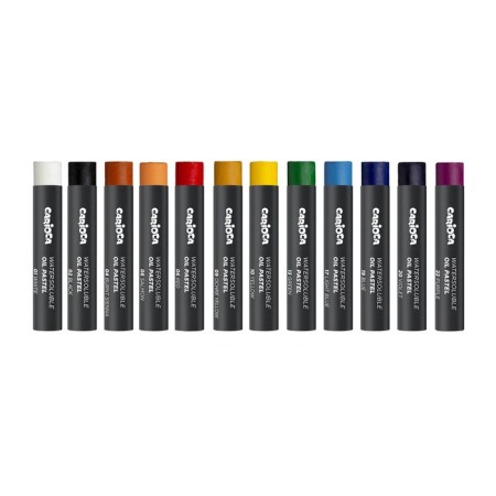 Oil pastel 12 colors, carioca plus, bright opaque colors, watercolor effect, cardboard packaging-6