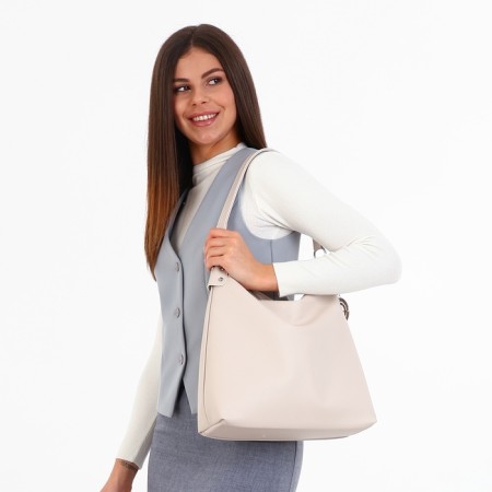 Female bag Textura, bag, large size, beige color-1