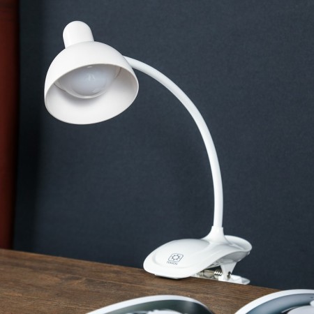 Table lamp on the clothespin "Mona" LED 5W USB white 16x16x38 cm Risalux-4