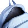 School backpack from textiles 2 departments with lightning, 3 pockets, blue color