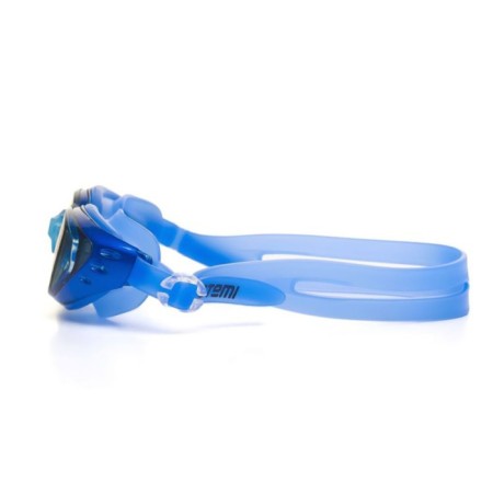 ATEMI B1001M swimming glasses, mirror, silicone, blue color-1